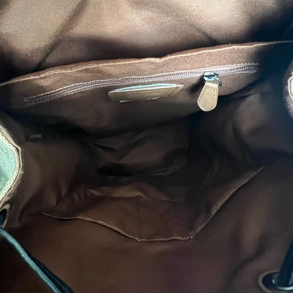 Coach Backpack In Blocked Signature Canvas And Smooth Leather